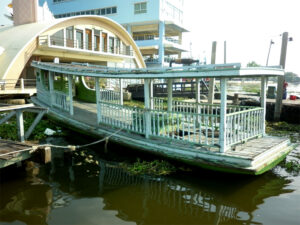 Quaint Ancient Ferry at Samut Sakhon