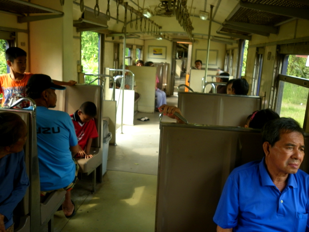 Travelling on the Maeklong Train