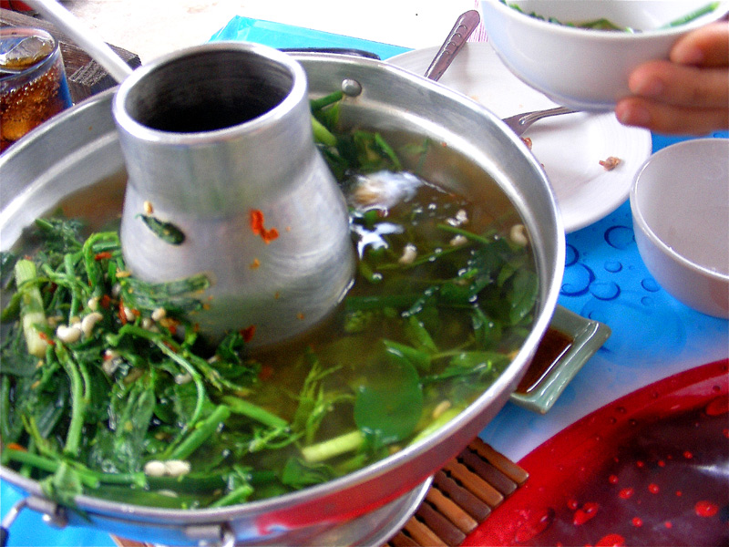 Veg & Silkworm Larva Soup